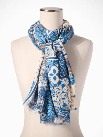Talbots Casablanca Oblong Scarf - Navy Blue Dusk - 001 Talbots