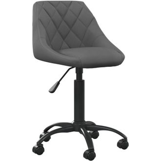 vidaXL Silla De Comedor De Terciopelo Gris Oscuro Vidaxl