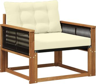 vidaXL Madera Maciza De Acacia Y Textileno Vidaxl