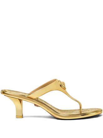 Versace 55mm Alia metallic mules - women - Thermoplastic Polyurethane (TPU)/Thermoplastic Polyurethane (TPU)/Thermoplastic Polyurethane (TPU) - 37