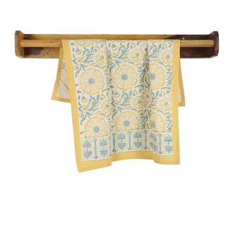 Sustainable Threads Bloom River - Hand Block Printed Kitchen Towels - Set of 2 in Wheat at Nordstrom