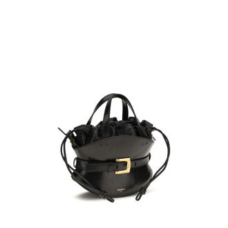 Balmain Womens Black Calf Leather Bos Taurus Shoulder Bag
