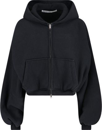 Alexander Wang Zip Cropped Sweatshirt