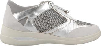 Stonefly Velours/Gelamineerde Sneakers - Dames - Sneakers - Grijs - 38 EU - Schoenen