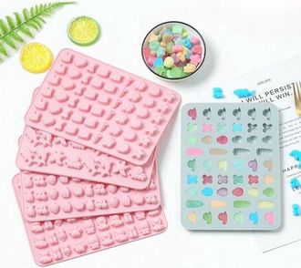 OEM 66 Moldes De Silicona Para Gominolas, Chocolates, Animales, Gelatina, Pasteles, Dulces, Decoraci&oacute;n - Fruta Rosa