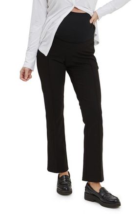 Nom Maternity London Maternity Tailored Over-the-Belly Pants in Black at Nordstrom, Size X-Large