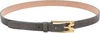 Victoria Beckham Belts, female, Gray, Size: 100 CM Dorian Pin-Buckle Belt