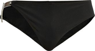 Rick Owens plaque-detail swimming trunks - Black