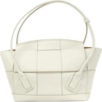 Bottega Veneta Pre-owned Handbags, female, White, Size: ONE SIZE Pre-owned Leather Shoulder Bag