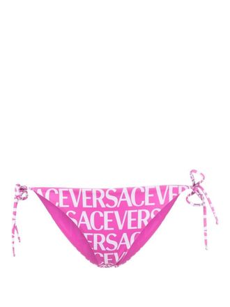 Versace Slip bikini con stampa - Rosa