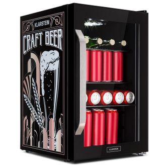 Klarstein Klarstein Nevera Beersafe 70 Craft Beer Edition 70 Litros 3 Estantes Puerta Panor&aacute;mica De Cristal Acero Inoxidable