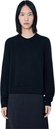 Khaite Luxe Kasjmier Top - Dames - Ronde hals truien - Zwart - L - Kasjmier - Truien & Vesten