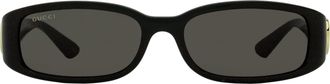 Gucci GG1661S Narrow Rectangular Sunglasses - Black