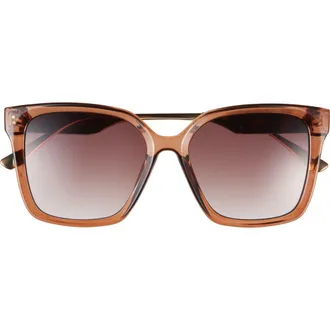 Vince Camuto 112mm Gradient Square Sunglasses in Brown Tortoise at Nordstrom Rack