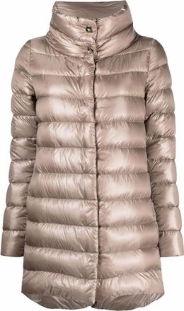 Herno Light Brown Amelia Midi Down Jacket