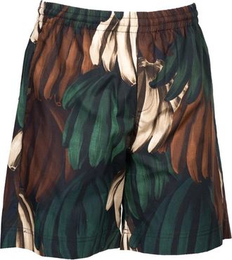 Msgm Bananas Short - Heren - Korte Broeken - Veelkleurig - M - Katoen - Korte Broeken