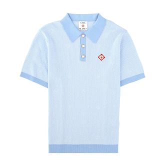 Casablanca Polo in Maglia a Righe - - Tops - Uomo - Blu - L