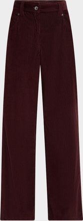 Brunello Cucinelli Cotton Corduroy Straight-Leg Pants