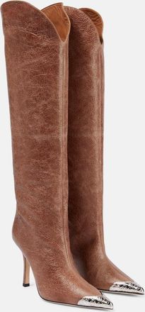 PARIS TEXAS Nadia leather knee-high boots