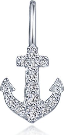 Lafonn Anchor Pav&eacute; Simulated Diamond Charm in Silver at Nordstrom
