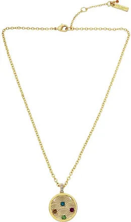 Kurt Geiger Southbank Disc Pendant Necklace in Multi at Nordstrom