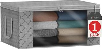 Sorbus Foldable Storage Organizer Bag With Window & Handles