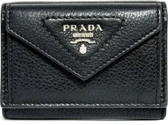Prada Pre-owned Wallets, female, Black, Size: ONE SIZE Pre-owned Leather Wallet