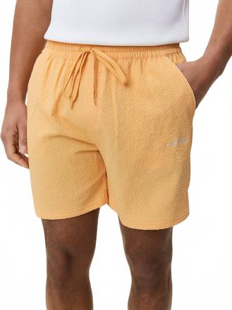 Les Deux Seerseucker Pull-On Swim Shorts In Apricot Cream Orange