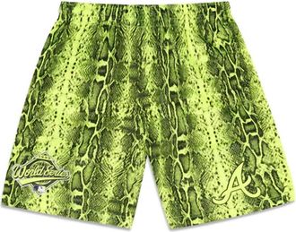 New Era Mens Atlanta Braves Summer Pop Shorts In Neon Green