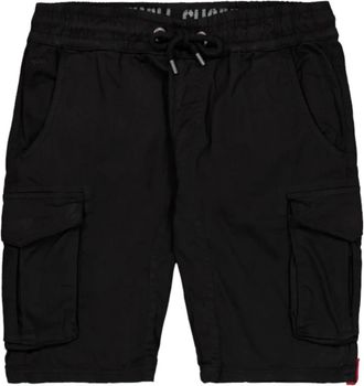 Alpha Industries Alpha Industries, Casual Shorts, male, Black, Size: XL Cotton Twill Jogger Short