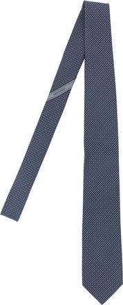 Ferragamo Navy Blue Gancini Print Tie