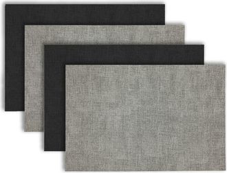 Dainty Home Faux Leather Reversible Set of 4 Placemats in Reversible Grey at Nordstrom Rack, Size 12X18