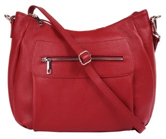 Samantha Look Umh&auml;ngetasche SAMANTHA LOOK, Damen, Gr. B/H/T: 30cm x 25cm x 7cm onesize, rot, Leder, unifarben, Taschen Umh&auml;ngetasche, echt Leder, Made in Italy