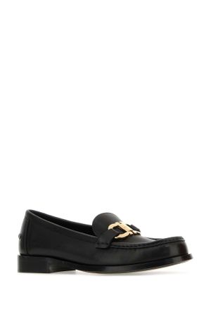 Ferragamo Womens Black Leather Maryan Loafers Neroneronero Upper: Calf Mocassini