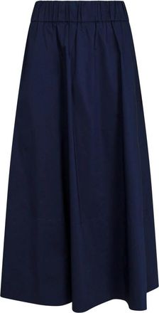 Neo Noir Yara Poplin Rok - Dames - Midirokken - Blauw - XS - Katoen - Rokken