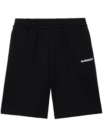 Burberry Shorts sportivi con stampa - Nero
