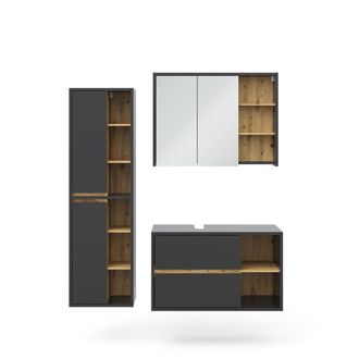 Vicco Conjunto De Muebles De Ba&ntilde;o Viola, Antracita, 3 Piezas
