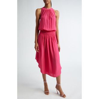 Ramy Brook Audrey Smocked Waist Sleeveless Midi Dress in Pink Punch at Nordstrom Rack, Size X-Small