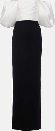 Solace London Sian gathered crepe twill gown