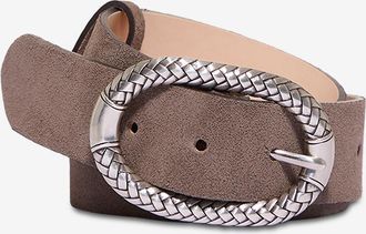 Berthille Wildlederg&uuml;rtel mit Schnalle in Flecht-Optik - 35