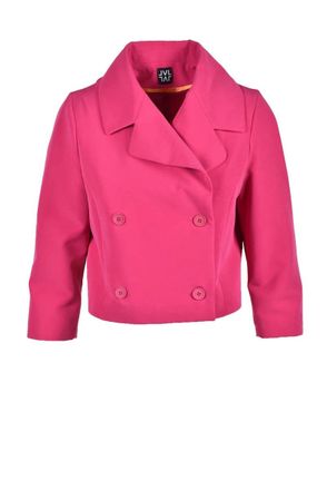 Lvl Level Vibes Level Fuchsia Cropped Polyester-Blend Jacket