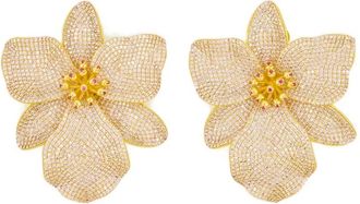 Begum Khan Orecchini Singapore Orchids con decorazione - Oro