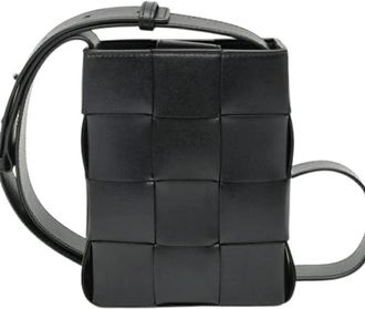 Bottega Veneta Pre-owned Vintage Crossbody Bag - Dames - Vintage Schoudertas - Zwart - ONE Size - Leer - Vintage