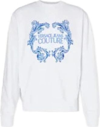 Versace Jeans Couture Felpa - Heren - Sweatshirts - Wit - L - Katoen - Hoodies & sweatvesten