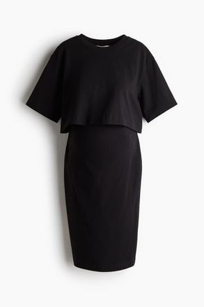 H&M Mama 2-piece Top And Skirt Set in Black at Nordstrom, Size Xx-Large