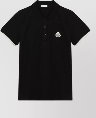 Moncler cotton piqu&eacute; polo shirt