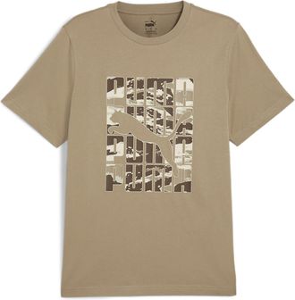 Puma Mens Graphics Camo T-Shirt Oak L
