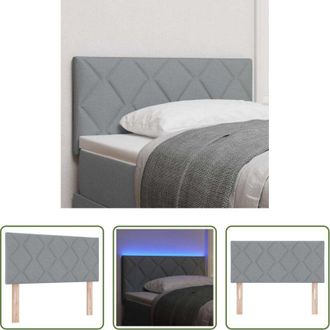 vidaXL Testiera LED - Testiera LED Grigio chiaro 90 cm Tessuto