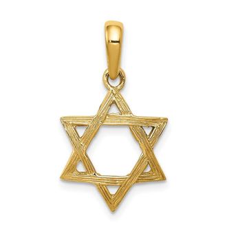 Diamond2Deal 14k Yellow Gold Star of David Pendant