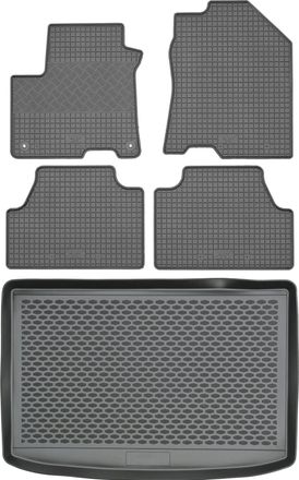 OEM Juego De Alfombrillas De Goma Para Coche Y Maletero Para Hyundai Kona / Kona Electric Crossover A Partir De 2018